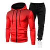 Hiver Surfêtement Homme 2 Pièces Ensemble à Capuche + Pantalon Sport Costumes Pour Hommes Sweat Vêtements Mäns Tracksuits