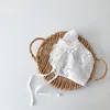 Född POGGE PROPS Princess White Hat Lace Flower Sun Cotton Beanie Bonnet Cap för Baby Toddler Spädbarn Dusch G99c Caps Hats