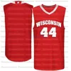 Custom Wisconsin Badgers College Basketbal Jerseys 23 King 32 Joe Hedstrom 2 Aleem Ford 1 Brevin Pritzl 3 Walt McGrory