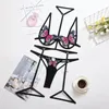 Set di reggiseni Lingerie sexy da donna Underwea Rporno Butterfly Scava fuori Set di biancheria intima a tre punti Teddies Costume erotico