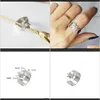 Cluster Rings Jewelry Drop Delivery 2021 J720 Pearl Version coréenne féminine, visage large et lisse, anneau d'ouverture réglable, support S925 Sier avec