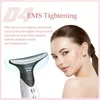 CKEYIN Ultrasonic Neck Massager Face Lifting EMS Micro-Currents Anti-rynkor Dra åt Pon Therapy Beauty Instrument 220216