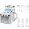 6 in 1 Hydrofacial Microdermabrasion Ultrasonic Skin Scrubber Bio RF Cold Hammer Water Dermabrasion Spa Facial Skin Pore Cleaning Salon Machine