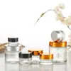 5g/5ml 10g/10ml Cosmetic Storage Container Jar Face Cream Frosted Glass Bottle Pot with Lid and Inner Pad