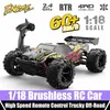 Enoze 1/18 RC CAR 60 km/u Hoge snelheid Remote Control 2.4G 2440 Borstelloze motorborstel 380 voor 1:18 Trucky Off-Road RTR Racing 220218