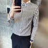 Mode Homme Hommes Shirts Slim Fit Fit Business Robe Casual Chemise longue Streetwear Streetwear Social Party Blouse Camisa Masculina 210527