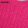 Casual Home Style Solid Women Vest O Neck Ladies Knitted Tops Sleeveless Twist Pullover Sweater Chaleco Mujer 210413