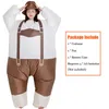 Maskottchen-Puppenkostüm für Erwachsene, fetter Sumo-Overall, aufblasbare Kostüme, Damen und Herren, Halloween, Cartoon-Maskottchen-Puppe, Party, Rollenspiel, Anzieh-Outfit