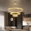 Anello Lampadario Di Cristallo In Acciaio Inossidabile Di Lusso Led Atmosfera Moderna Decorazione Della Casa Lampade A Sospensione A Luce