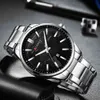 Curren Creative Design Dial Quartz Horloge Roestvrijstalen Klok Mannelijke Business Herenhorloge met Datum Mode Gift Reloj Hombres Q0524