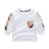 Spring Automne Baby Garçons Filles Plaid T-shirts T-shirts Coton Enfants T-shirt à manches longues Couleur Correspondance Enfants Shirt Boy shirts 1-7 ans