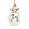 Dekoracja świąteczna drewniane świąteczne drzewo puste wiszące wiszące ozdoby do kreatywnej kreskówki Święty Święty Snowman Ornament DH8450