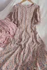 Fashion Holiday Floral Jurk voor Womens Zomer Stijl Bladerdeeg Slanke Strand Elegante Koreaanse O-hals A-lijn Lange jurk 210420