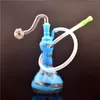 DHL gratuit Triangle verre brûleur à mazout Bong petit 10mm femelle épais Pyrex bécher Bong Recycler Dab Rigs pour fumer avec tous les accessoires pour fumeurs