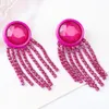 Dangle Lustre Rose Top Bijoux De Mode Pour Femmes Boucles D'oreilles À La Main Strass Personnalité Tendance Fille Premier Cadeau Choix Accessoires Boucles D'oreilles