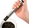 Tea Strainer Stick Stainless Steel Pipe Design Mesh Tea-Filter Portable Tea-Infuser Teas Sticks Metal-Pipe SN2814