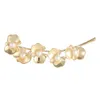 Vanssey Luxury Fashion Jewelry Flower Orchid Natural Pearl Glass Brooch Pin Wedding Party Accessories for Women 2020