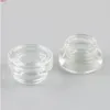 30 x 3g Traval Small Glass Cream 메이크업 알루미늄 뚜껑 화이트 PE 패드 1 / 10oz 화장품 컨테이너 포장 Jargoods Qty