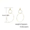 Bijoux fantaisie femmes minimaliste Punk cercle balancent boucle d'oreille Brincos géométrique Bijoux pendientes