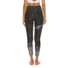 Kvinnors Leggings Sequin Printing Fitness Kvinnor Solid Färg Mode Jeggings Polyester Skjut upp Hög midja