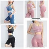 Vrouwen Fitness Trainsuits Twee Stuk Panty Yoga Pak Sexy Peach Hip Sport Capris Spons BH Running Gym kleding vier seizoenen