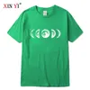 XIN YI Men's High Quality100%cotton Funny moon print t shirt loose funny o-neck men tshirt short sleeve t-shirt male tee tshirts Y0809