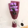 NEU!!! Kreative 7 kleine Blumensträuße der rosafarbenen Blume Simulation Seifenblume für Hochzeit Valentines Day Mutter Tag Lehrer Tag Geschenk EE
