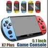 8GB X7 Plus Handheld Game-spelers 5.1 Inch PSP-scherm Draagbare GBA NES Games Console MP4-speler met camera TV OUT TF Video