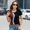 Simple couture femme chemise décontracté haut pour femme printemps été Cool chemise à manches courtes Style coréen mode Blusas 3189 210330