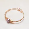 Bangle Tillverkaren direkt ger sötvatten Edison Pearl Winding Bracelet DIY Girls 'smycken grossist