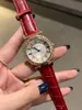 Orologi da polso da donna da donna, ragazza, cinturino in pelle, cinturino in pelle, stile cristallo colorato, orologio di lusso al quarzo Di30