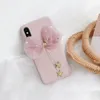 Cute Star Bow Hanger Silicone Pink Case voor iPhone 12 11 Promax x XR Max 6s 7 8 Plus voor Samsung S21 S20 S10 Note20 Ultra Candy Cover