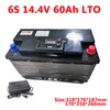 Bateria de automóvel de titanato de lítio 14.4V 60AH LTO RV / carro de golfe Camping Trolling Bateria de motor alta descarga + 10A carregador