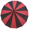 30PCS Design creativo Ombrello da golf a strisce bianche e nere Ombrelli a pagoda dritti a manico lungo SN4085