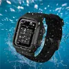 Fullständig kroppsskydd Vattentät täcke Case Band Straps Watchbands för Apple Watch Iwatch 40 42 44mm Sport Wristband Armband Strem