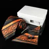 Kamberft Luksusowe Krawaty Dla Mężczyzn Paisley Jedwabne Jacquard Woven Tie Chusteczka CufflinksClips Gift Box Set Wedding Party Neck Krawat