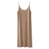 Kvinnors tidigt höstöverdimensionerad V Neck Sling Stickad Suspender Wool Blend Base All Match Wear Chic Dress Fashion 210520