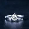 宝石ソリティアリングダイヤモンドエンゲージメント女性のための結婚指輪ファッションジュエリーギフトウィルとサンディ
