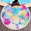 Moda osobowość Dye Dye Ręczniki kąpielowe Superfine Fiber z Tassel Okrągły Ręcznik Plażowy Mata Yoga Mata 150 cm * 150 cm 28 Kolory T500590