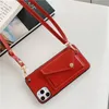 PU Leather back cover for iphone Wallet Phone Purse Bag Crossbody with Flap Snap Pocket Adjustable Strap7574504