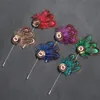 Pins, Brooches Bohemian Men Feather Brooch Stick Lapel Pin Suits Boutonniere Animal Button Jewelry 6 Color Style Wedding