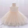 Infant Baby Girl Dress Clothes Baby Christening Gown First 1st Birthday Dress Party Princess Dress For Girl Summer Dresses G1129