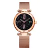 lmjli-DOM Luxury Women Watches Ladies Rose Gold Watch Starry Sky Magnetic Female Wristwatch Relogio Feminino Reloj Mujer G-1244BK-1M1 women watches