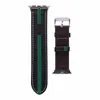 G Fashion Strap Uhrenarmbänder für Apple Watch Band 42mm 38mm 40mm 44mm iwatch 1 2 345 Bänder Lederarmband Fashion Stripes y03