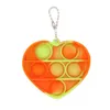 Push Bubble Key Ring Hidget Toy Teychain Sensory Squeeze Fing Fruits Fruits Stress Stress Stress Stret Regalo Antistress Divertente