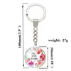 Fashion Charm Bible Cercle Circle Clés Religion Rosary Keychains Femmes Sac à main Pendentif Voiture Porte-clés Bijoux Cadeaux