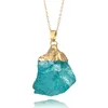 Collana con pendente in cristallo arcobaleno in pietra naturale Collana con avvolgimento in filo di quarzo irregolare per regalo di gioielli da donna