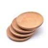 Round Wooden Plate Dish Dessert Biscuits Plate Dish Fruits Platter Dish Tea Server Tray Wood Cup Holder Bowl Pad Tableware Mat DAR54