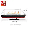 1021 sztuk Titanic RMS Cruise Łódź Statek Miasto Model Budynek Cegły Zestawy 3D Bloki Figurki DIY Hobby Zabawki Edukacyjne Dla Dzieci X0503