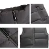 Gilets pour hommes Casual hommes hiver col montant poche gilet à glissière grande taille épais gilet chaud dissiper le froid garder dans